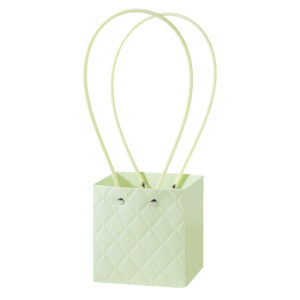 Virágtáska füles – 10 darab/csomag [11,5cm x 10,5cm x 12cm] világoszöld