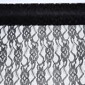 Csipke anyag [29cm x 5m] fekete