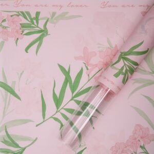 Virágmintás íves fólia csomagoló – 20 ív/csomag [50cm x 30cm] rózsaszín