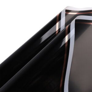 Rose gold csíkos szegélyű íves fólia csomagoló – 20 ív/csomag 57cm x 57cm fekete