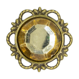 Bross [21mm] 10db/csomag antik arany/arany kő