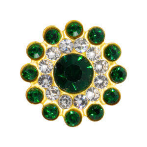 Bross [14mm] smaragdzöld/ezüst/arany