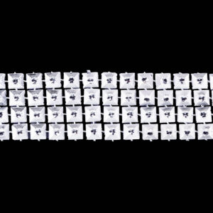 Strassz füzér [3cm x 4,57m] ezüst