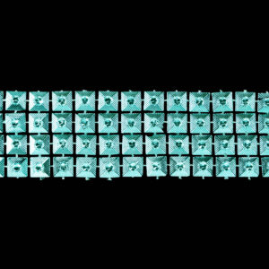 Strassz füzér [3cm x 4,57m] türkizzöld