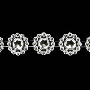 VStrassz füzér [15mm x 4,57m] ezüst