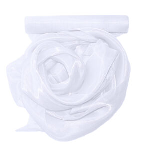 Szatén-organza anyag [25cm x 10m] fehér