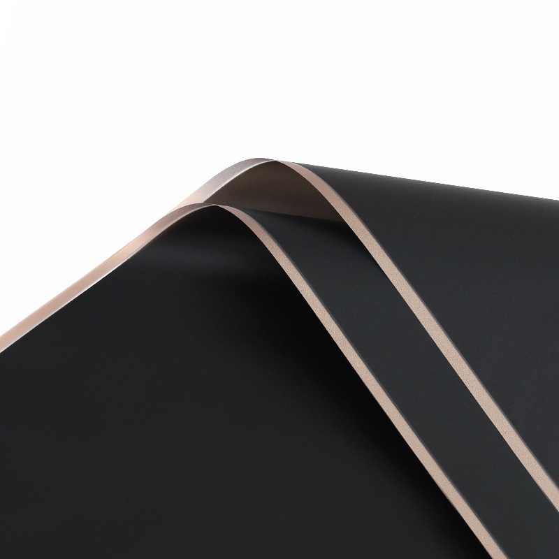 Aranycsíkos íves fólia csomagoló – 20 ív/csomag 58cm x 58cm fekete/rose gold
