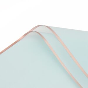 Aranycsíkos íves fólia csomagoló – 20 ív/csomag 58cm x 58cm világoskék/rose gold