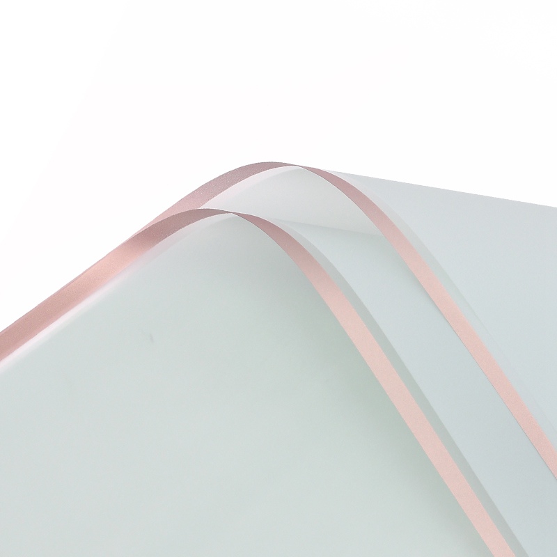Aranycsíkos íves fólia csomagoló – 20 ív/csomag 58cm x 58cm világoszöld/rose gold