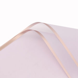 Aranycsíkos íves fólia csomagoló – 20 ív/csomag 58cm x 58cm világoslila/rose gold