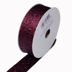 Glitter dekorációs szalag [22mm x 10m] burgundi