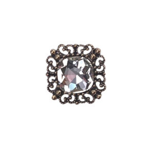 Bross [21mm x 21mm] ezüst/ antik arany