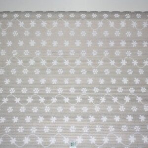 Bordázott vízálló díszcsomagoló papír mintás [50cm x 10m] fehér/arany