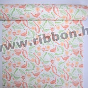 Bordázott vízálló díszcsomagoló papír mintás [50cm x 10m] zöld/narancs/piros