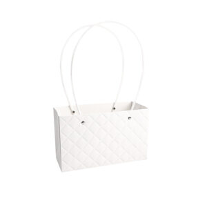 Virágtáska füles – 10 darab/csomag [22cm x 13,5cm x 10cm] fehér
