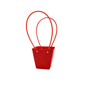 Virágtáska füles – 10 darab/csomag [12,5cm x 12cm x 8cm] piros