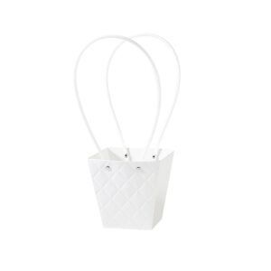 Virágtáska füles – 10 darab/csomag [12,5cm x 12cm x 8cm] fehér