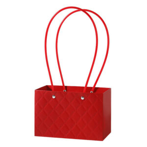 Virágtáska füles – 10 darab/csomag [18cm x 10cm x 12cm] piros
