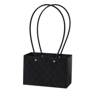 Virágtáska füles – 10 darab/csomag [18cm x 10cm x 12cm] fekete