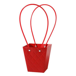 Virágtáska füles – 10 darab/csomag [12cm x 8cm x 12,5cm] piros
