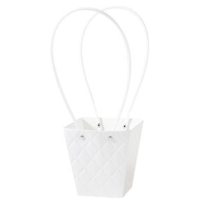 Virágtáska füles – 10 darab/csomag [12cm x 8cm x 12,5cm] fehér
