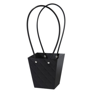 Virágtáska füles – 10 darab/csomag [12cm x 8cm x 12,5cm] fekete