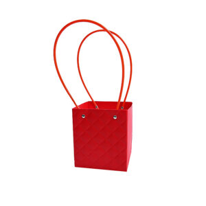 Virágtáska füles – 10 darab/csomag [15cm x 13cm x 12,5cm] piros