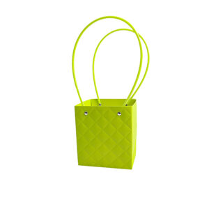 Virágtáska füles – 10 darab/csomag [15cm x 13cm x 12,5cm] élénk almazöld