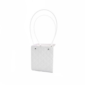 Virágtáska füles – 10 darab/csomag [15cm x 13cm x 12,5cm] fehér