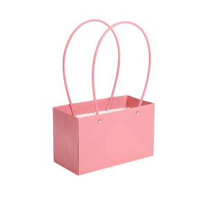 Virágtáska füles – 10 darab/csomag [22cm x 11cm x 14cm] vintage rózsaszín