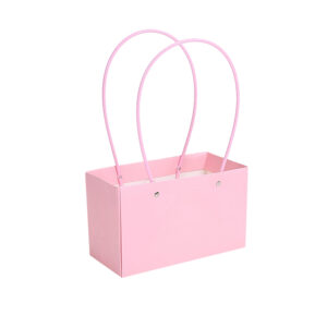 Virágtáska füles – 10 darab/csomag [22cm x 11cm x 14cm] rózsaszín