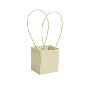 Virágtáska füles – 10 darab/csomag [11,5cm x 10,5cm x 13cm] világoszöld