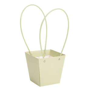 Virágtáska füles – 10 darab/csomag [9,5cm x 9,5cm x 13cm] világoszöld