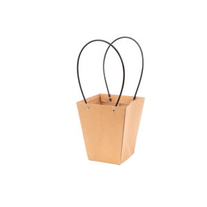 Virágtáska füles trapéz alakú- 10 darab/csomag [8cm x 13cm x 12cm] natúr