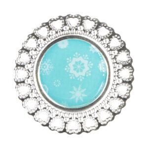Karácsonyi díszítő bross – 10/db csomag [29mmx29mm] mentakék