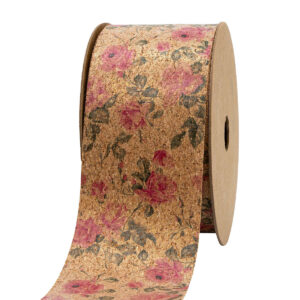Parafa szalag virág mintás [40mm x 5m] natúr/vintage rózsák