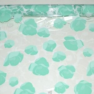 Díszcsomagoló virág mintázatú fólia tekercs [50cm x 10m] menta