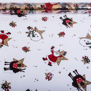 Díszcsomagoló karácsonyi fólia tekercs [50cm x 10m] piros/zöld/arany