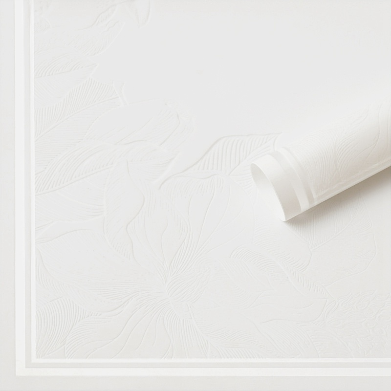 virág mintás íves fólia csomagoló – 20 ív/csomag 57cm x 57cm fehér