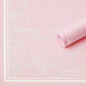 virág mintás íves fólia csomagoló – 20 ív/csomag 57cm x 57cm rózsaszín