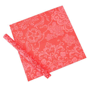 Csipke mintás íves fólia csomagoló – 20 ív/csomag [58cm x 58cm] piros