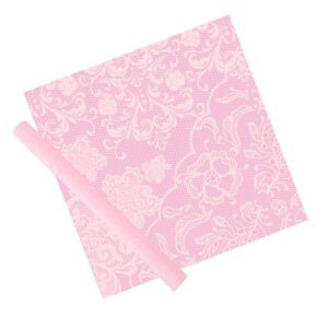 Csipke mintás íves fólia csomagoló – 20 ív/csomag [58cm x 58cm] rózsaszín