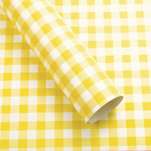 Kocka mintás íves fólia csomagoló – 20 ív/csomag [58cm x 58cm] citrom/fehér