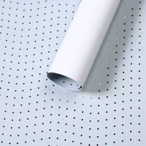 Metál pöttyös mintás íves fólia virágcsomagoló – 20 ív/csomag [56cm x 56cm] világoskék