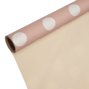 Pöttyös mintás íves fólia csomagoló – 20 ív/csomag [60cm x 60cm] púder bézs/krém