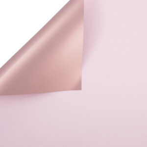 Rose gold kétoldali íves fólia csomagoló – 20 ív/csomag [58cm x 58cm] rose gold/púder rózsaszín