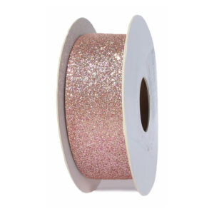 Glitter dekor szalag [25mm x 10m] púder rózsaszín