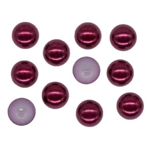 Félgyöngy ragasztható [12mm] 100 db/csomag burgundi