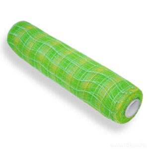 Dekorációs metál szövött háló [50cm x 9m] lime zöld/élénkzöld