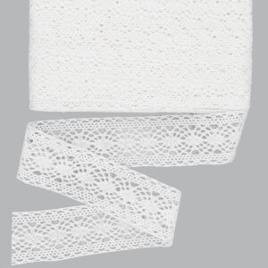 Horgolt csipke szalag [3,5 cm x 9,1m] fehér